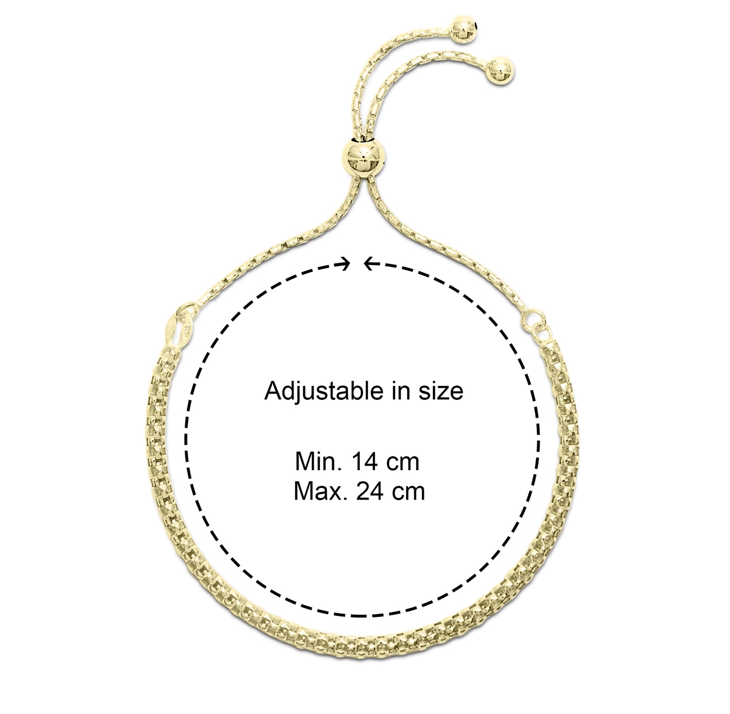 GRACE - Fancylink Adjustable Bracelet in Gold