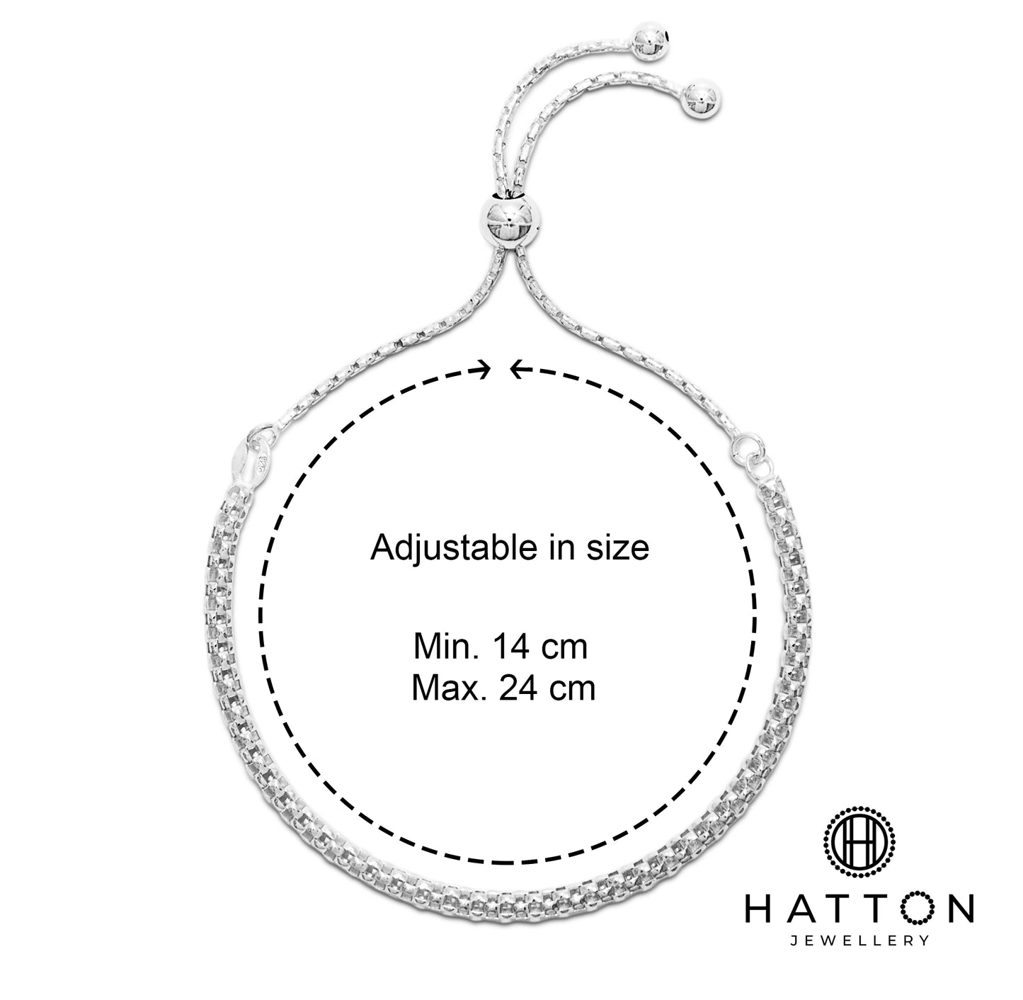 GRACE - Fancylink Adjustable Bracelet in Silver