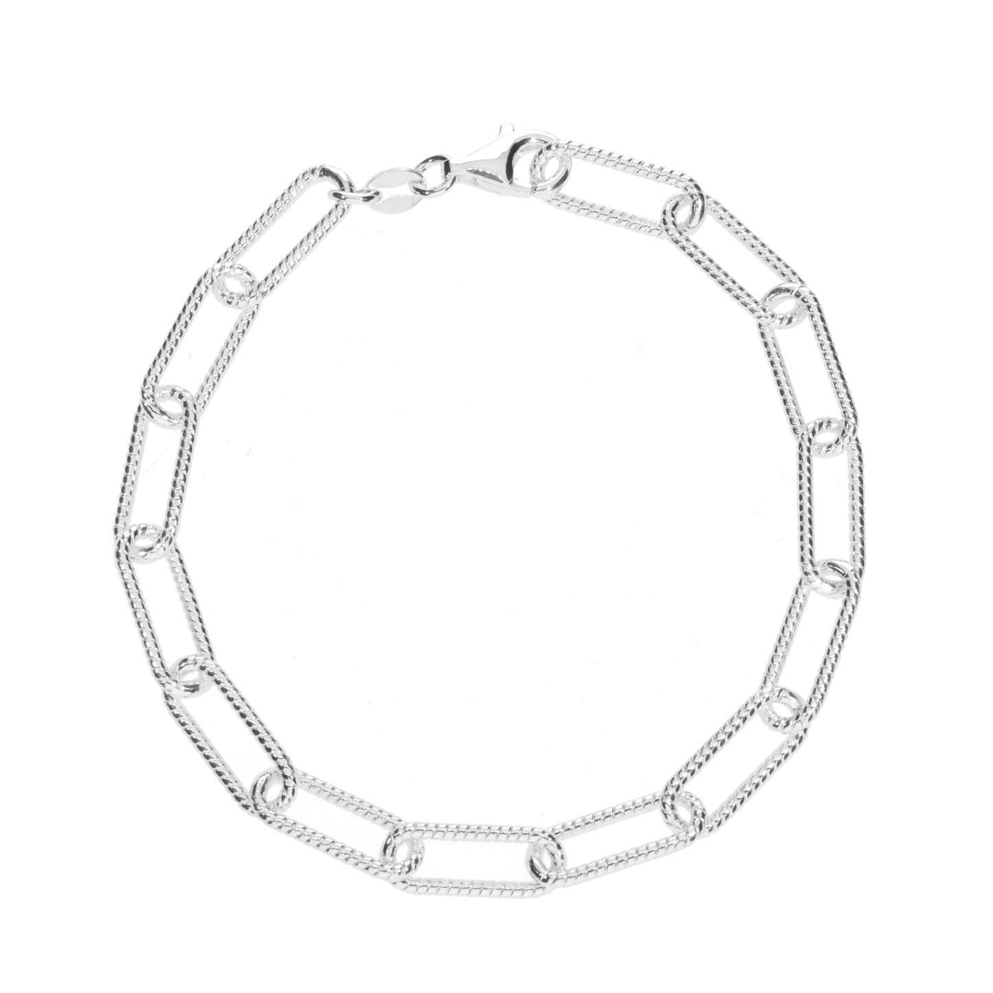 KAY - Paperclip Bracelet in Silver, 18cm